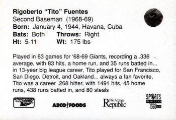 1997 Phoenix Firebirds/Giants Dream Team #2 Tito Fuentes Back