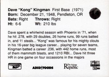 1997 Phoenix Firebirds/Giants Dream Team #14 Dave Kingman Back