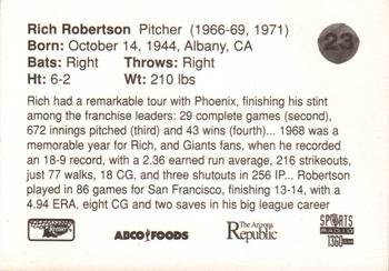 1997 Phoenix Firebirds/Giants Dream Team #23 Rich Robertson Back