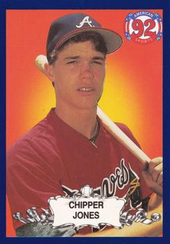 1992 American Sports Monthly (unlicensed) #NNO Chipper Jones Front