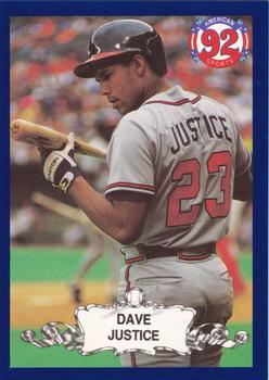 1992 American Sports Monthly (unlicensed) #NNO Dave Justice Front