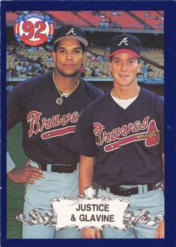 1992 American Sports Monthly (unlicensed) #NNO Dave Justice / Tom Glavine Front