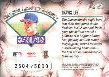 1998 Leaf Rookies & Stars - Freshman Orientation #3 Travis Lee Back