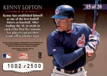 1998 Leaf Rookies & Stars - Great American Heroes #15 Kenny Lofton Back