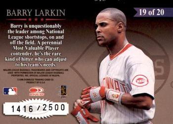 1998 Leaf Rookies & Stars - Great American Heroes #19 Barry Larkin Back