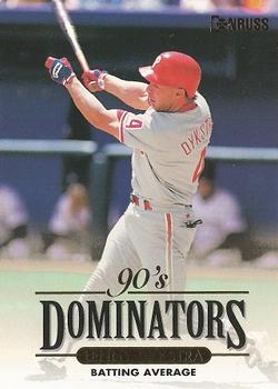1994 Donruss - 90's Dominators: Batting Average #9 Lenny Dykstra   Front