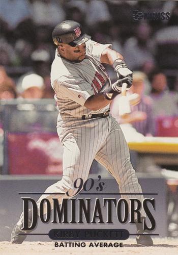 1994 Donruss - 90's Dominators: Batting Average Jumbo #5 Kirby Puckett Front