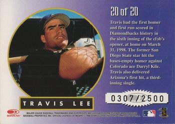 1998 Leaf Rookies & Stars - Greatest Hits #20 Travis Lee Back