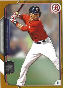2015 Bowman - Gold #27 Mookie Betts Front