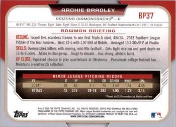 2015 Bowman - Prospects #BP37 Archie Bradley Back