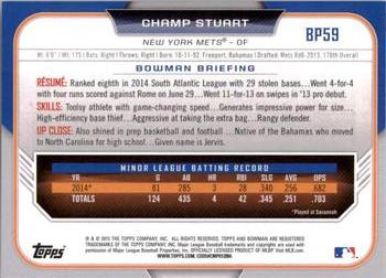 2015 Bowman - Prospects #BP59 Champ Stuart Back