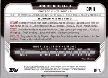 2015 Bowman - Prospects #BP111 Andre Wheeler Back