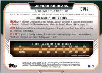 2015 Bowman - Prospects #BP141 Jaycob Brugman Back
