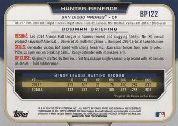 2015 Bowman - Prospects #BP122 Hunter Renfroe Back