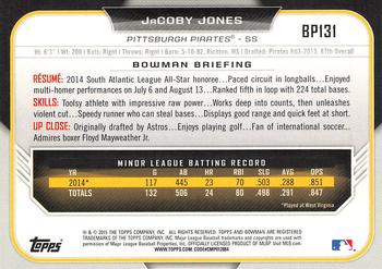 2015 Bowman - Prospects #BP131 JaCoby Jones Back