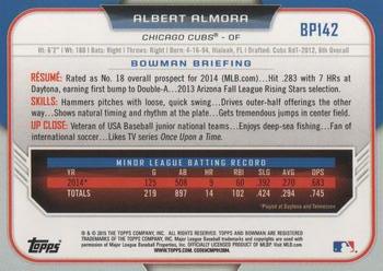 2015 Bowman - Prospects #BP142 Albert Almora Back