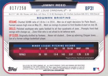 2015 Bowman - Prospects Purple #BP31 Jimmy Reed Back