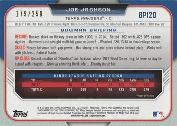 2015 Bowman - Prospects Purple #BP120 Joe Jackson Back