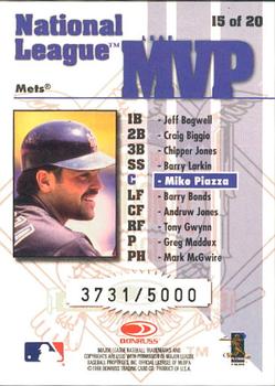 1998 Leaf Rookies & Stars - Leaf MVPs #15 Mike Piazza Back