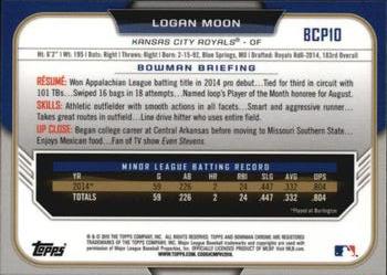 2015 Bowman - Chrome Prospects #BCP10 Logan Moon Back
