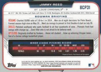 2015 Bowman - Chrome Prospects #BCP31 Jimmy Reed Back