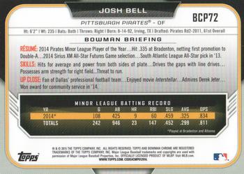 2015 Bowman - Chrome Prospects #BCP72 Josh Bell Back