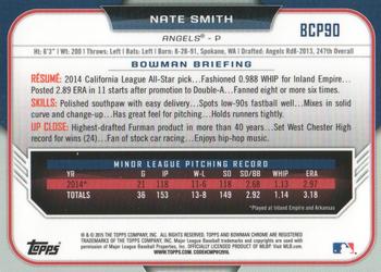 2015 Bowman - Chrome Prospects #BCP90 Nate Smith Back
