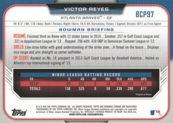 2015 Bowman - Chrome Prospects #BCP97 Victor Reyes Back
