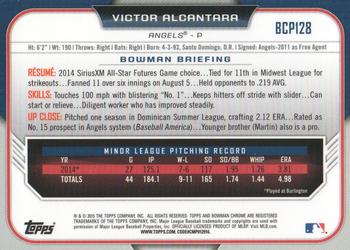 2015 Bowman - Chrome Prospects #BCP128 Victor Alcantara Back