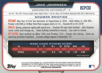 2015 Bowman - Chrome Prospects #BCP130 Jake Johansen Back