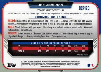 2015 Bowman - Chrome Prospects #BCP120 Joe Jackson Back