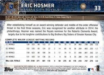 2015 Topps Opening Day - Purple #33 Eric Hosmer Back