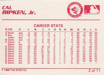 1990 Star Cal Ripken Jr. #2 Cal Ripken, Jr. Back