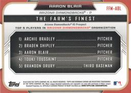 2015 Bowman - The Farm's Finest Minis #FFM-ABL Aaron Blair Back