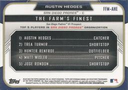 2015 Bowman - The Farm's Finest Minis #FFM-AHE Austin Hedges Back