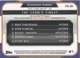2015 Bowman - The Farm's Finest Minis #FFM-BN Brandon Nimmo Back
