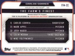 2015 Bowman - The Farm's Finest Minis #FFM-CC Carlos Correa Back