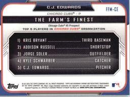 2015 Bowman - The Farm's Finest Minis #FFM-CE C.J. Edwards Back