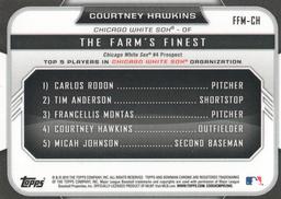 2015 Bowman - The Farm's Finest Minis #FFM-CH Courtney Hawkins Back