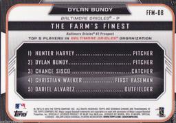 2015 Bowman - The Farm's Finest Minis #FFM-DB Dylan Bundy Back