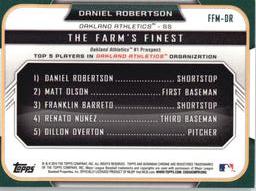 2015 Bowman - The Farm's Finest Minis #FFM-DR Daniel Robertson Back