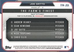 2015 Bowman - The Farm's Finest Minis #FFM-JGA Joe Gatto Back