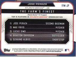 2015 Bowman - The Farm's Finest Minis #FFM-JP Jose Peraza Back