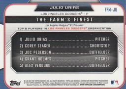 2015 Bowman - The Farm's Finest Minis #FFM-JU Julio Urias Back