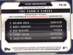 2015 Bowman - The Farm's Finest Minis #FFM-KM Kodi Medeiros Back