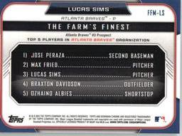 2015 Bowman - The Farm's Finest Minis #FFM-LS Lucas Sims Back