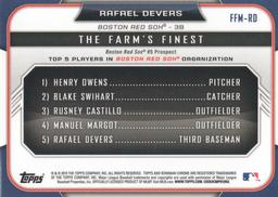 2015 Bowman - The Farm's Finest Minis #FFM-RD Rafael Devers Back