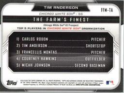2015 Bowman - The Farm's Finest Minis #FFM-TA Tim Anderson Back