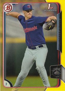2015 Bowman - Prospects Yellow #BP105 Aaron Slegers Front