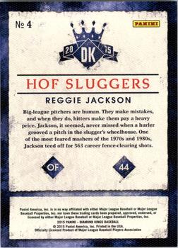 2015 Panini Diamond Kings - HOF Sluggers #4 Reggie Jackson Back